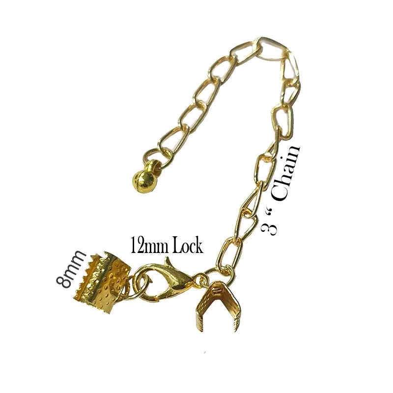 10 Pcs Pack Extension Chain findings for jewelry making