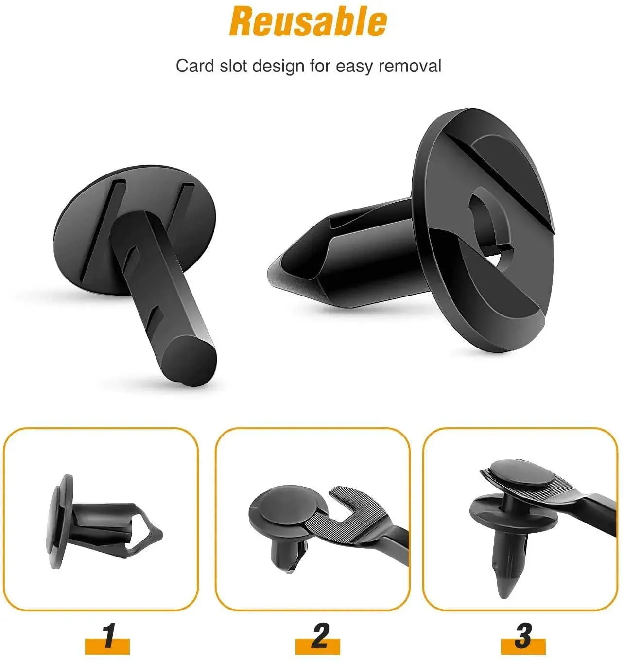 100 Pcs Hole 8.6mm Car Push Retainer Clips Kits For GM Ford