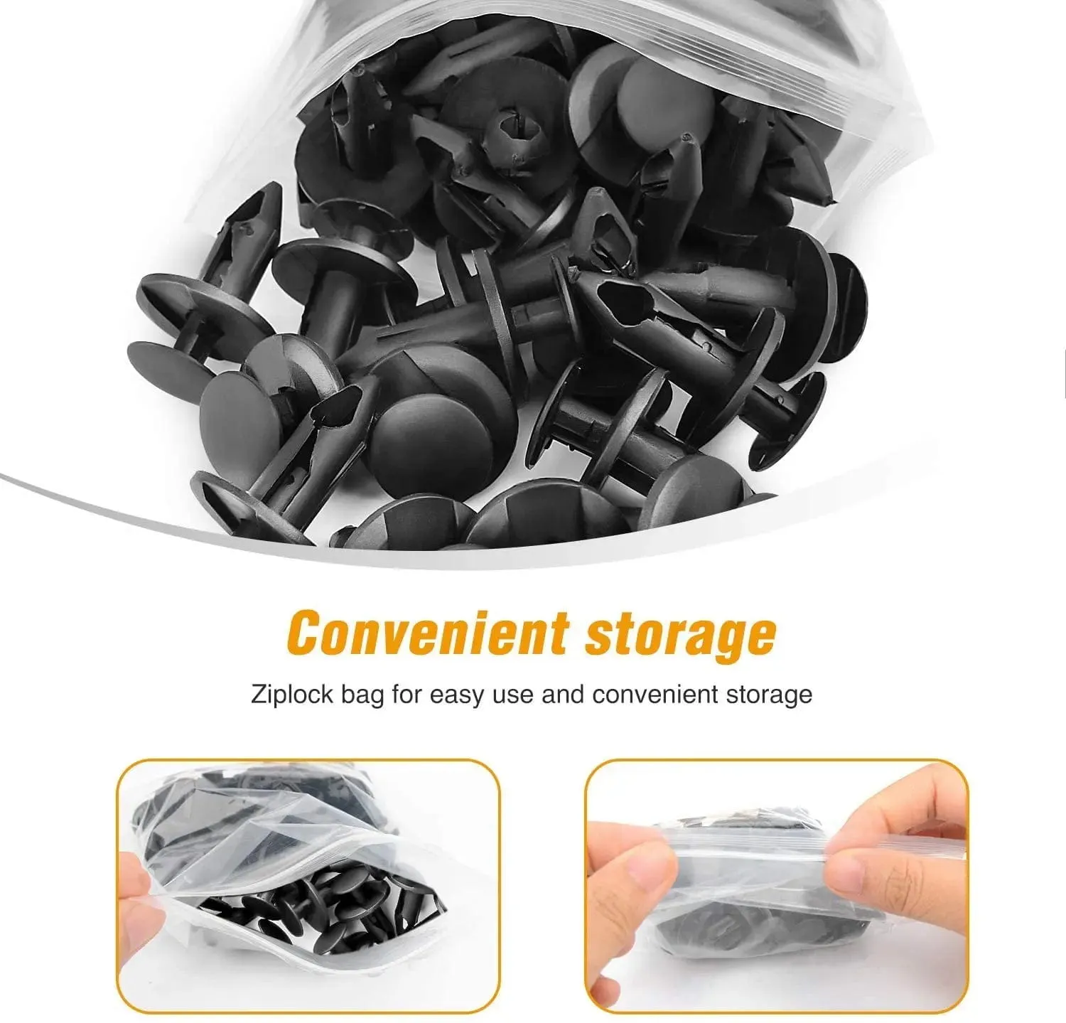 100 Pcs Hole 8mm Car Push Retainer Clips Kits For GM 21030249 Ford N807389S