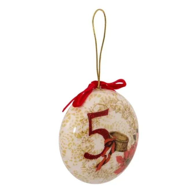 12 Days Of Christmas Decoupage Ball Ornaments, 12-Piece Box Set