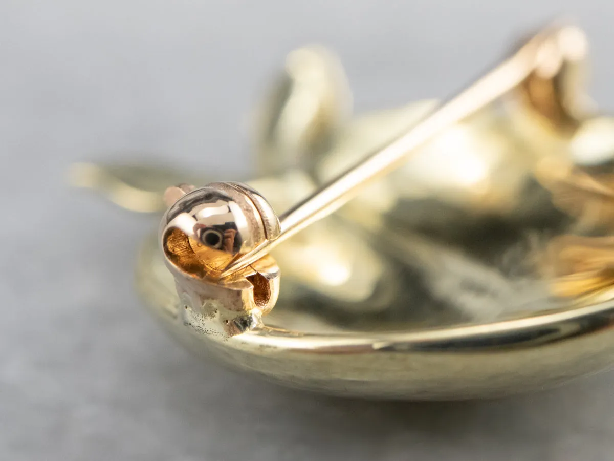 14K Gold Apple Pin