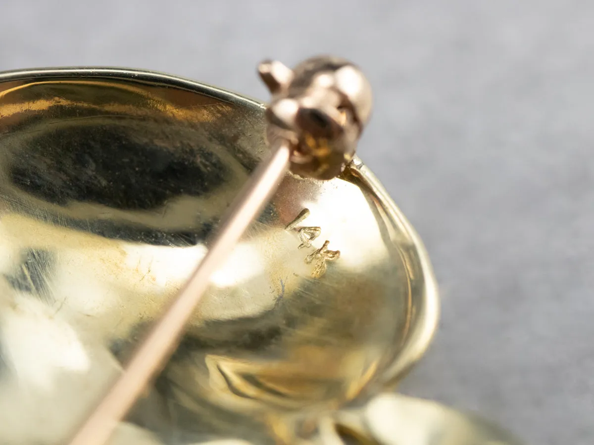 14K Gold Apple Pin
