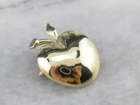 14K Gold Apple Pin