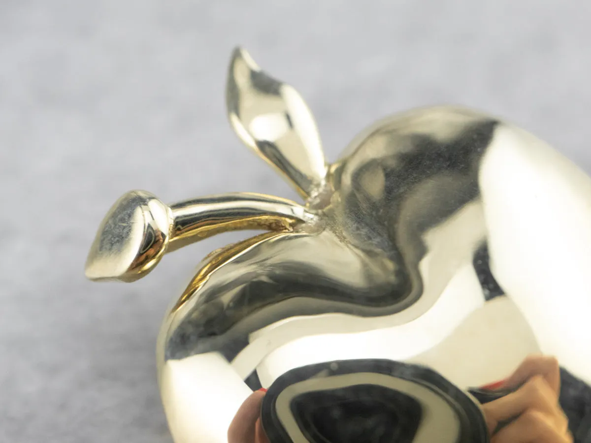 14K Gold Apple Pin