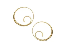 14K Gold Scrolling Hoops