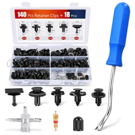 158 Pcs Bumper Retainer Clips Car Push Retainer Kit