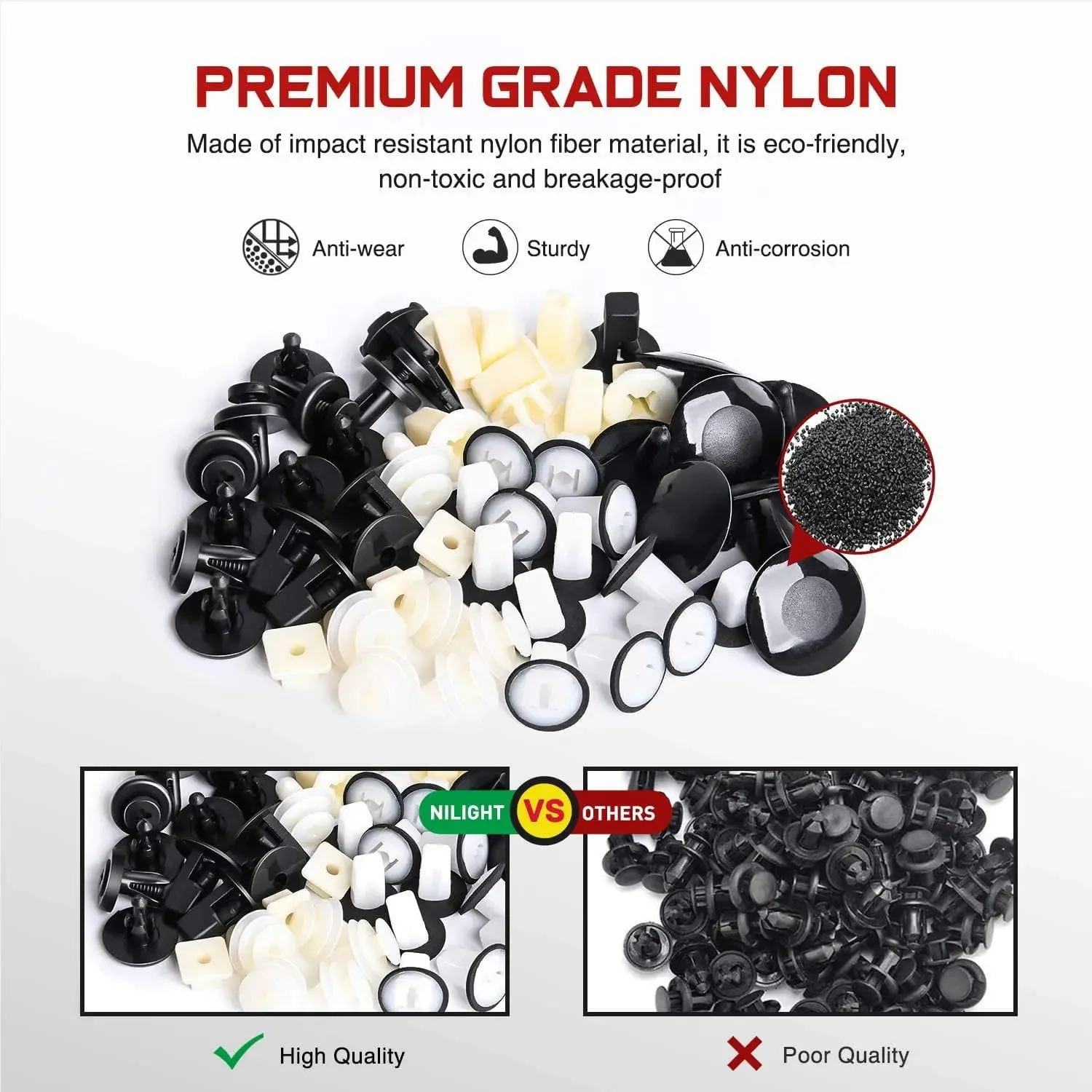 167 Pcs Bumper Retainer Clips Car Push Retainer Kit