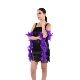 1920s Purple Deluxe Boa, 72 Inches, 1 Count