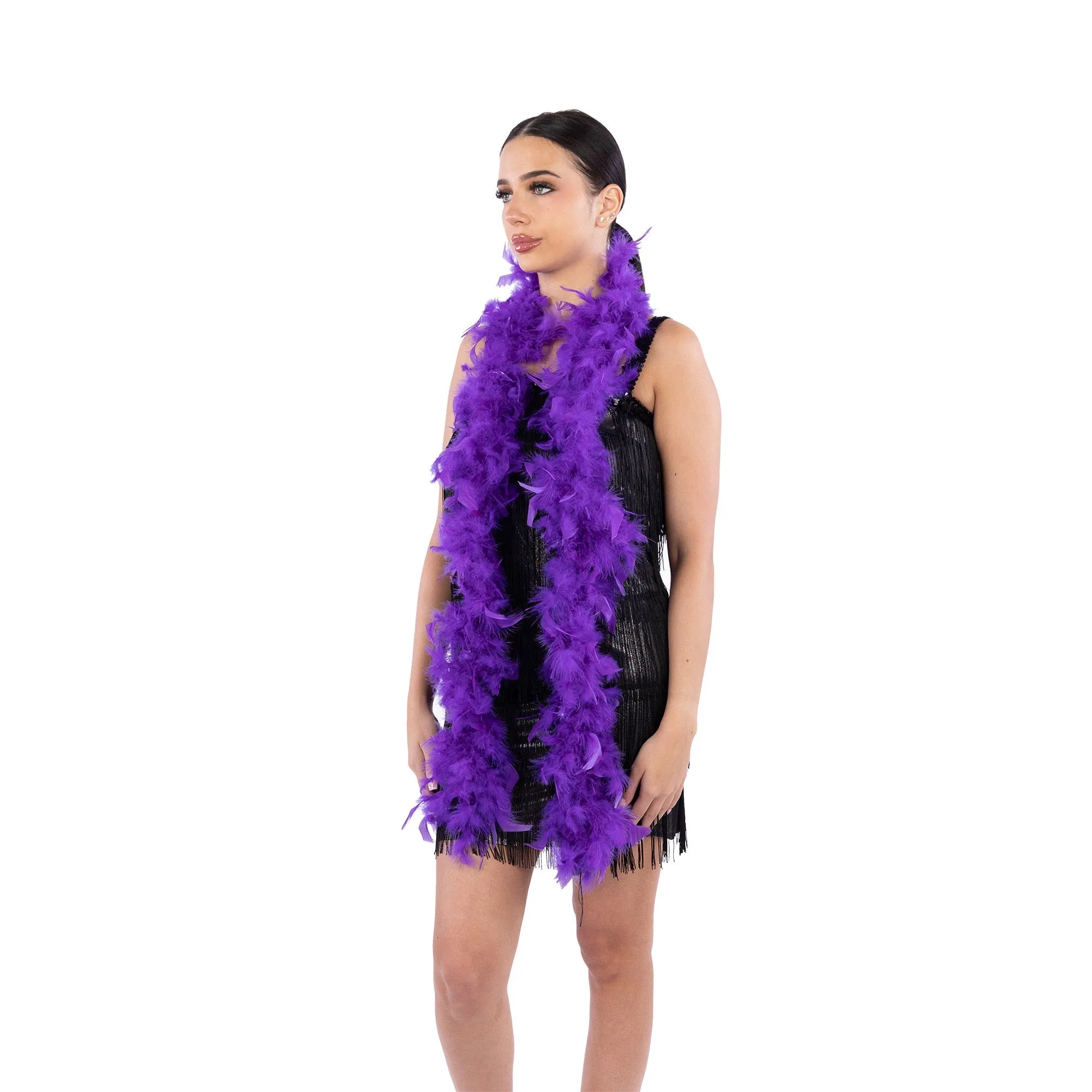 1920s Purple Deluxe Boa, 72 Inches, 1 Count