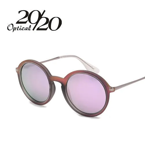 20/20 Matte Round Leopard Women's Sunglasses