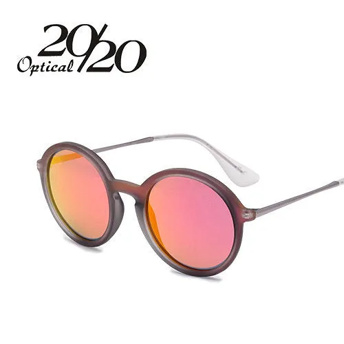 20/20 Matte Round Leopard Women's Sunglasses