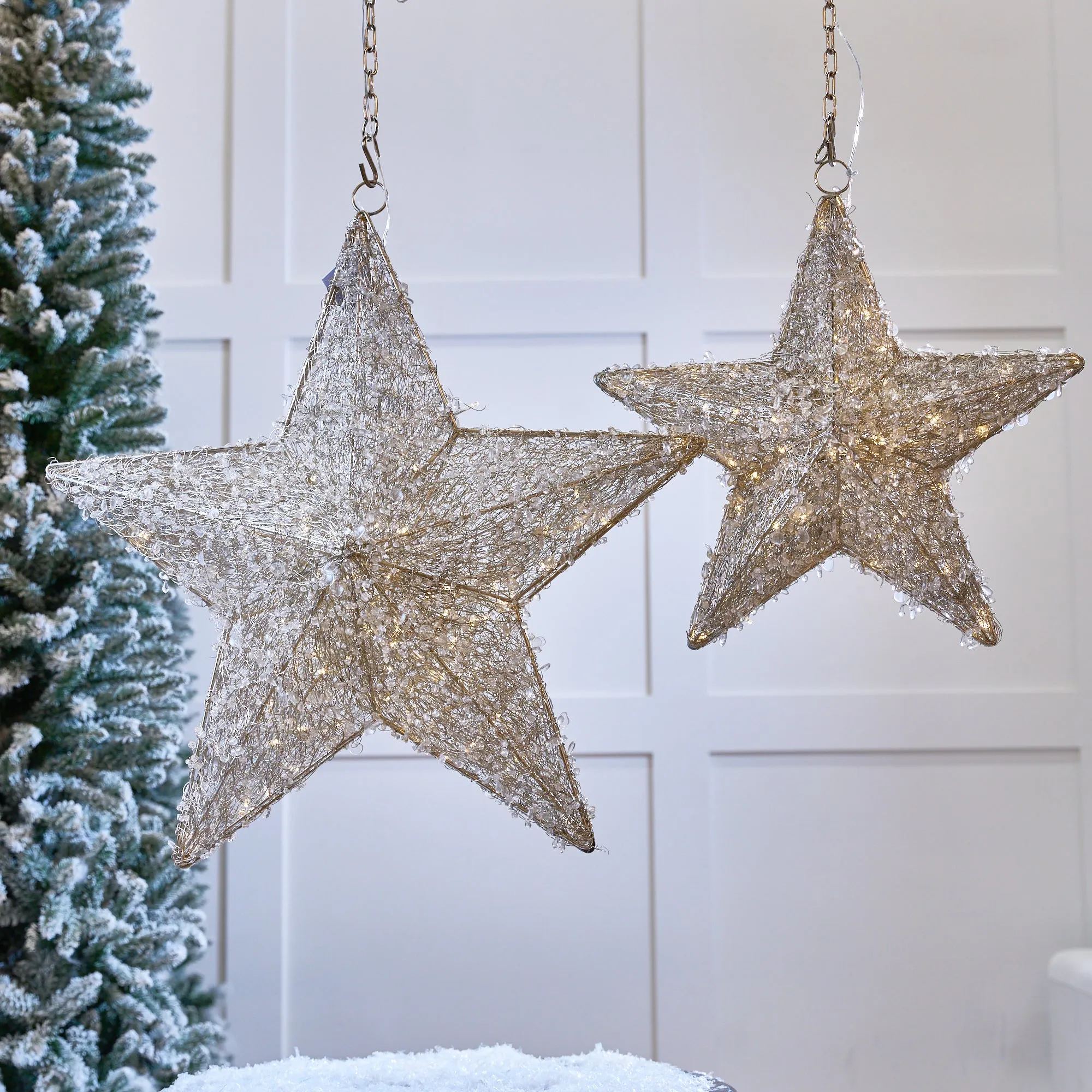 20" Gold Star 35 LED Warm White
