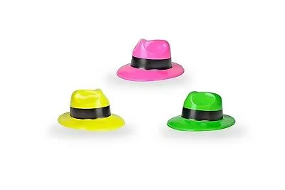 24 Neon Party Supplies Pack - Party Favors Assortment - 12 Neon Sunglasses & 12 Hats