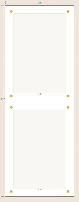 25" x 71" Custom Printed Template