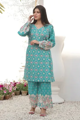 2PC Unstitched Printed Lawn Shirt and Trouser KST-2494