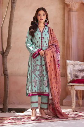 3PC Printed Unstitched Lawn Suit KLA-2692