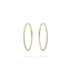 40mm Extra Maxi Gold Sparkling Hoop Earrings