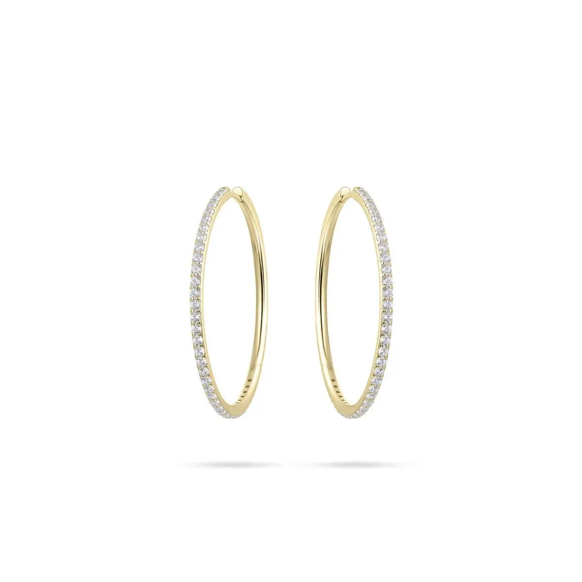 40mm Extra Maxi Gold Sparkling Hoop Earrings
