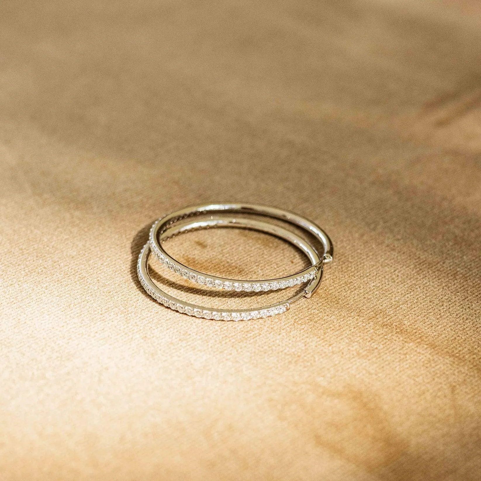 40mm Extra Maxi Gold Sparkling Hoop Earrings