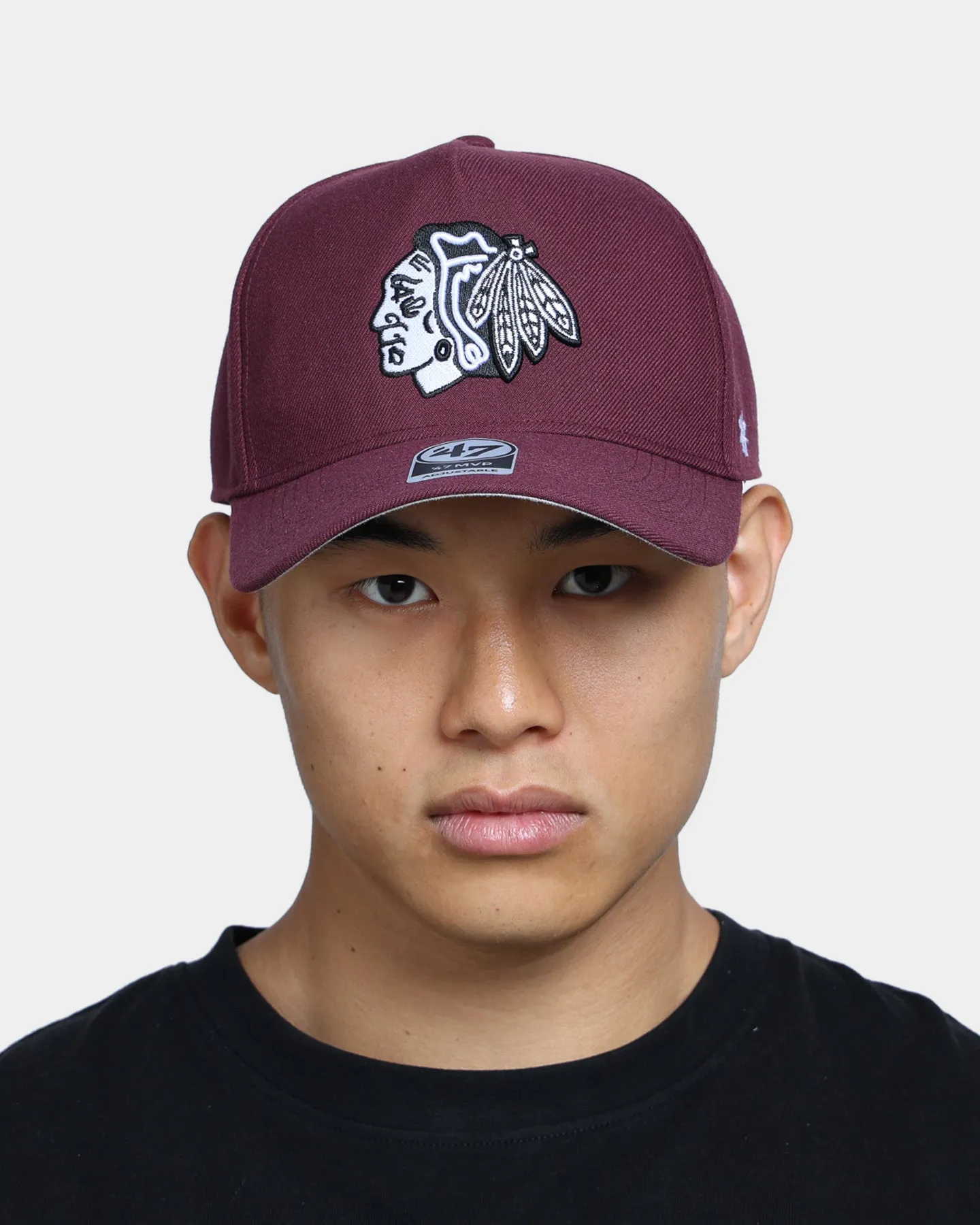 47 Brand Chicago Blackhawks MVP DT Snapback Dark Maroon