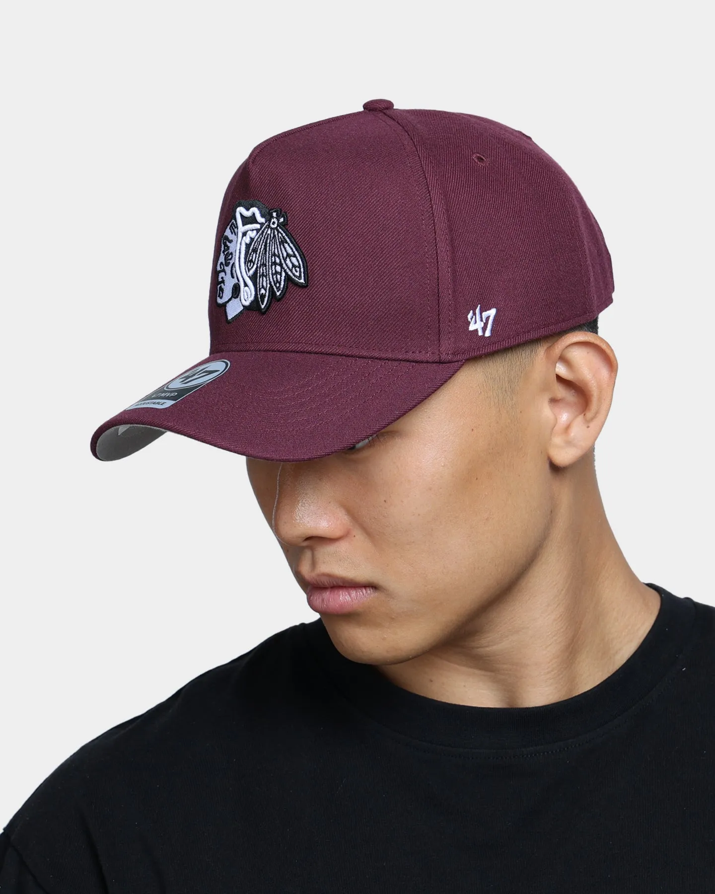 47 Brand Chicago Blackhawks MVP DT Snapback Dark Maroon