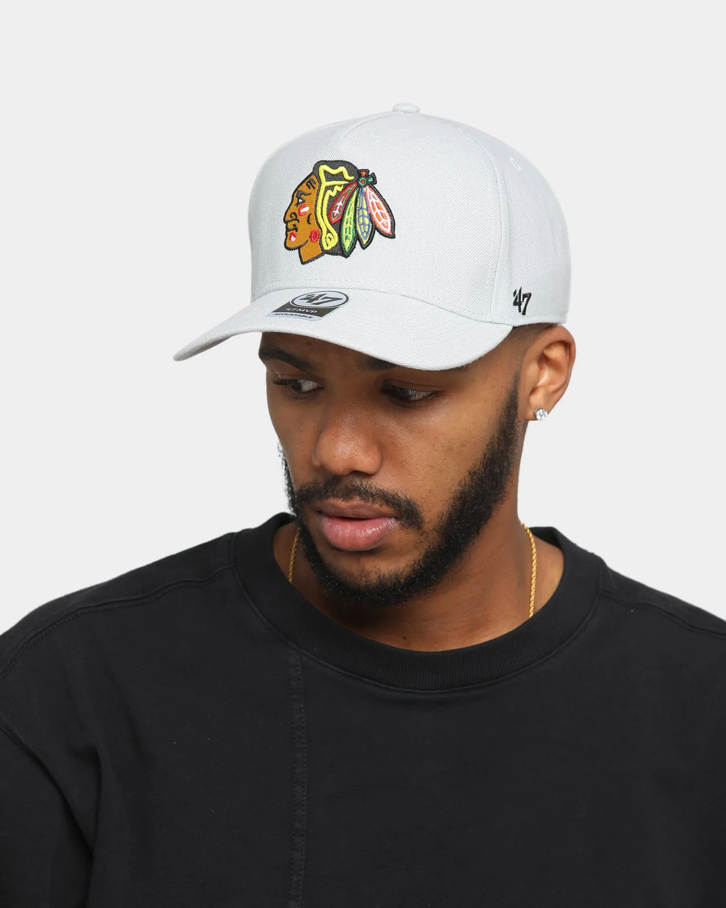 47 Brand Chicago Blackhawks Replica MVP DT Snapback Grey
