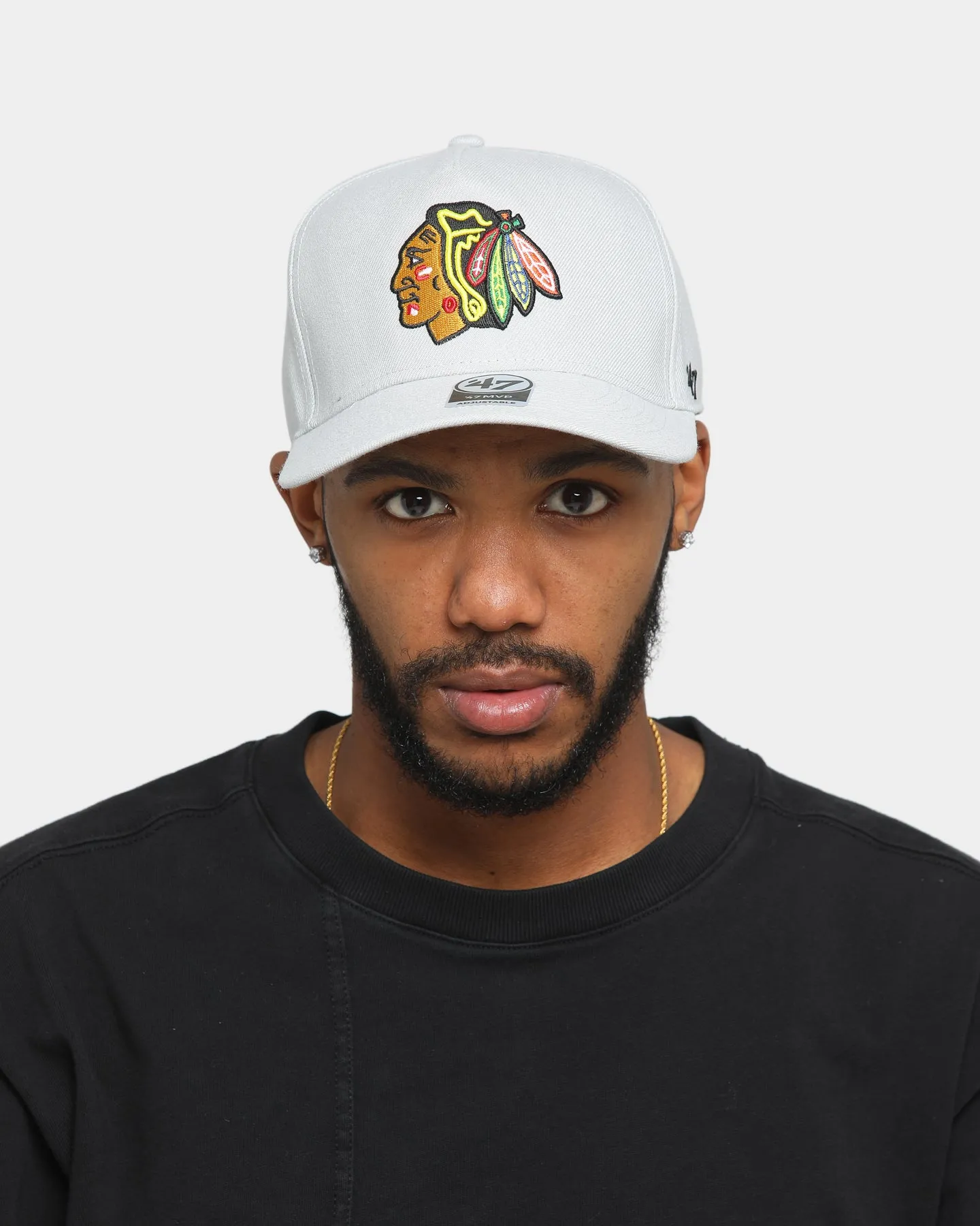 47 Brand Chicago Blackhawks Replica MVP DT Snapback Grey
