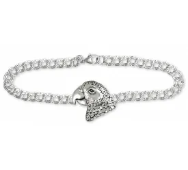 African Grey Bracelet Jewelry Sterling Silver Handmade Parrot Bracelet AFG2X-BR