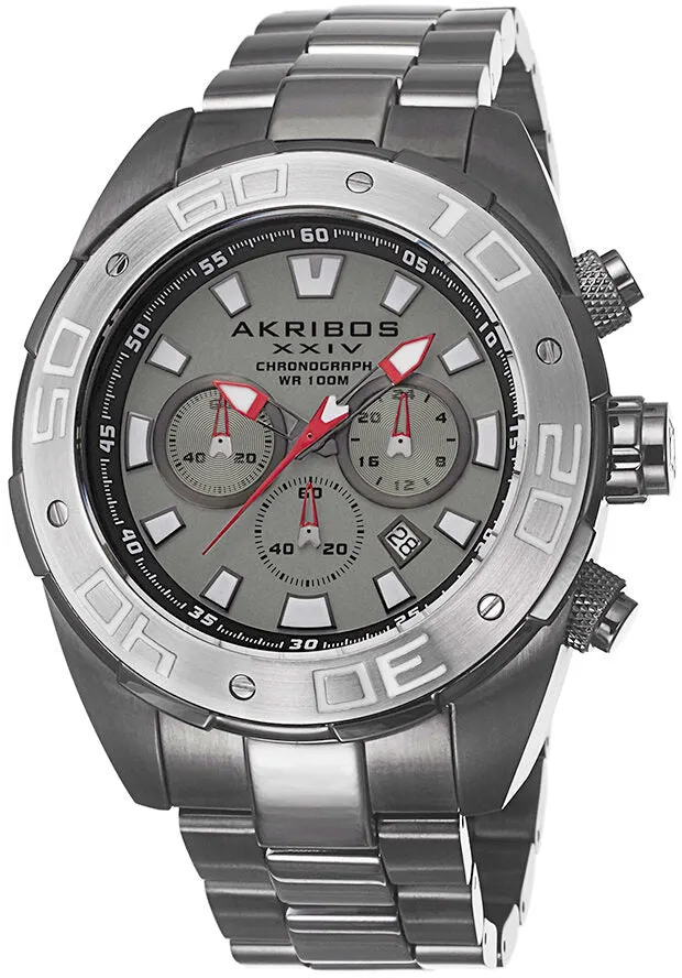 Akribos Xxiv Grey Dials Men's Watch AK656GN