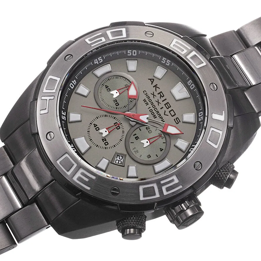Akribos Xxiv Grey Dials Men's Watch AK656GN