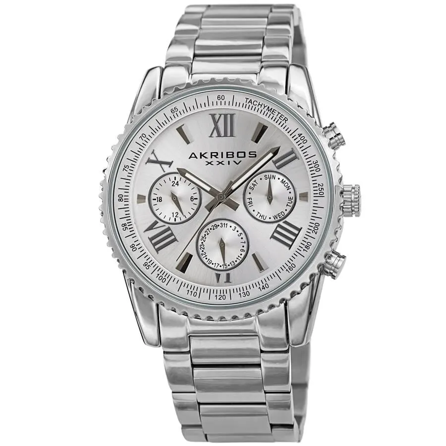 Akribos Xxiv Quartz Silver Dial Men's Watch AK1099SS
