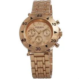 Akribos Xxiv Rose Gold-Tone Ladies Watch AK686RG