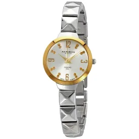 Akribos Xxiv Silver Diamond Dial Ladies Ladies Watch AK7935FG