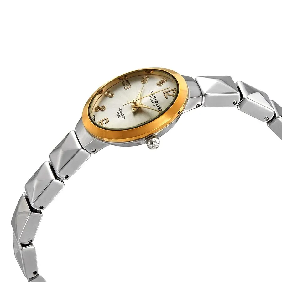 Akribos Xxiv Silver Diamond Dial Ladies Ladies Watch AK7935FG