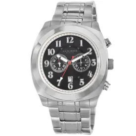 Akribos XxivBlack Dial Chronograph Stainless Steel Men's Watch AK624SS