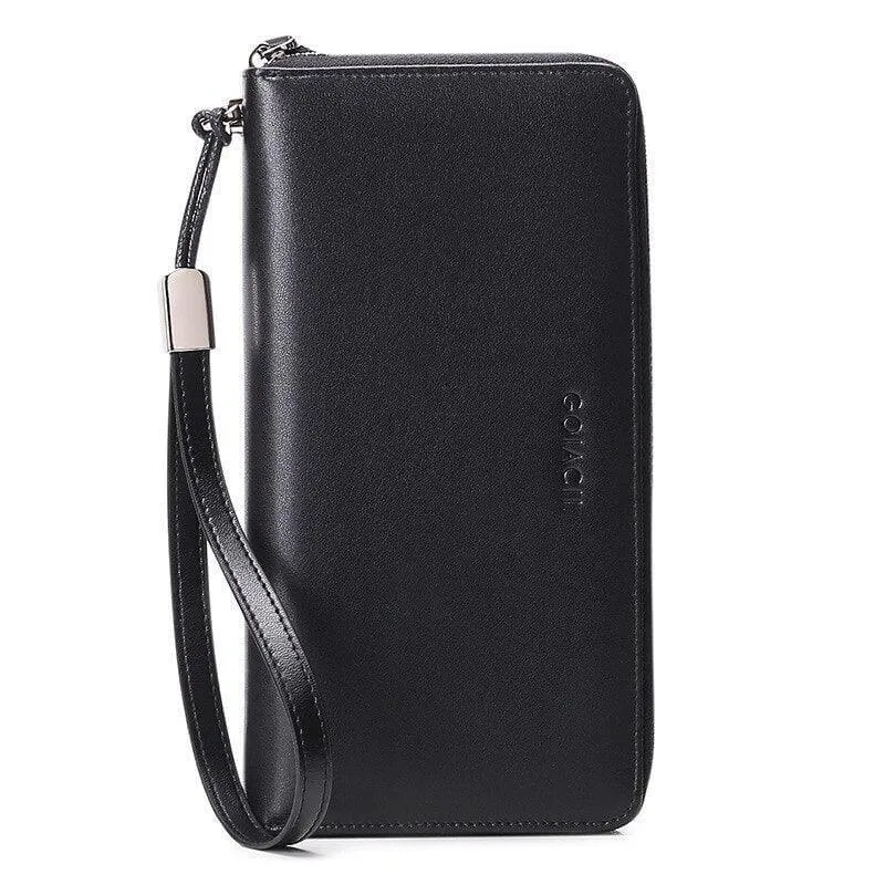 Antimagnetic Rfid Card Leather Zipper Wallet 36 Card Slot