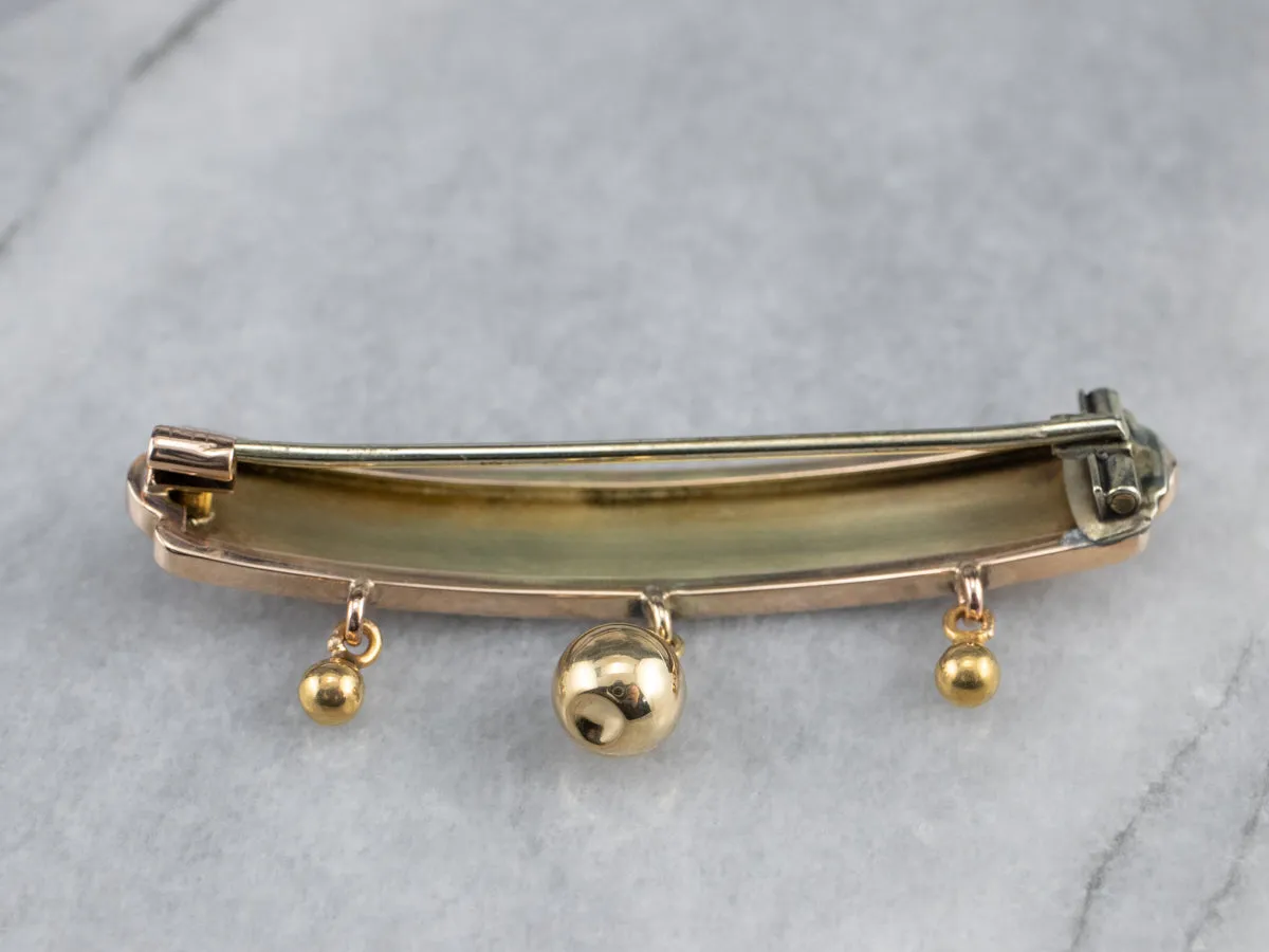 Antique "Gussie" Gold Bar Pin