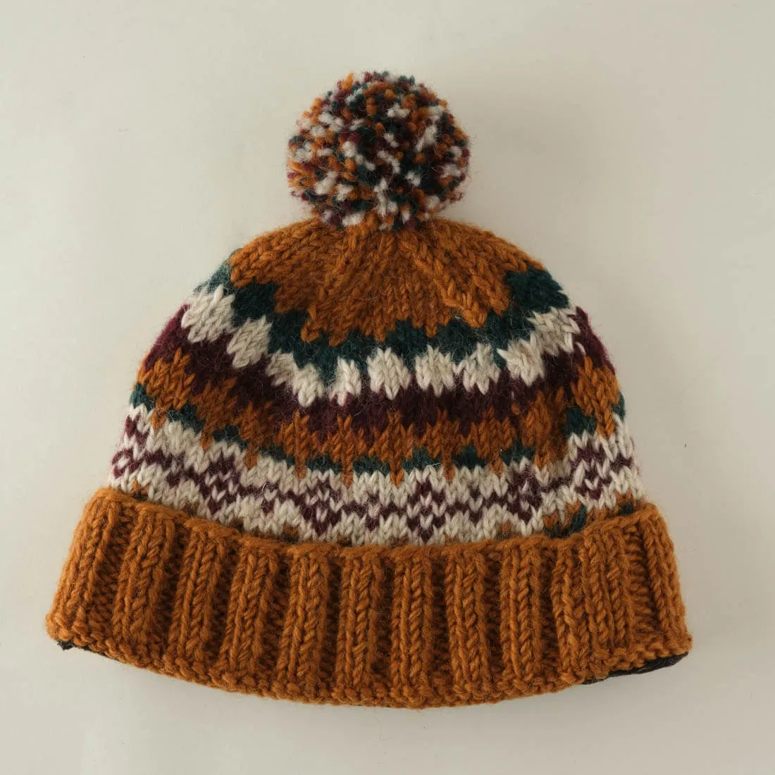 Astrid Fair Isle Wool Bobble Hat