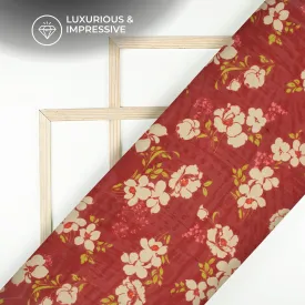 Attractive Floral Digital Print Pure Organza Fabric