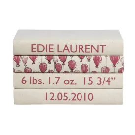 Baby Girl Birth Announcement Decorative Book Set