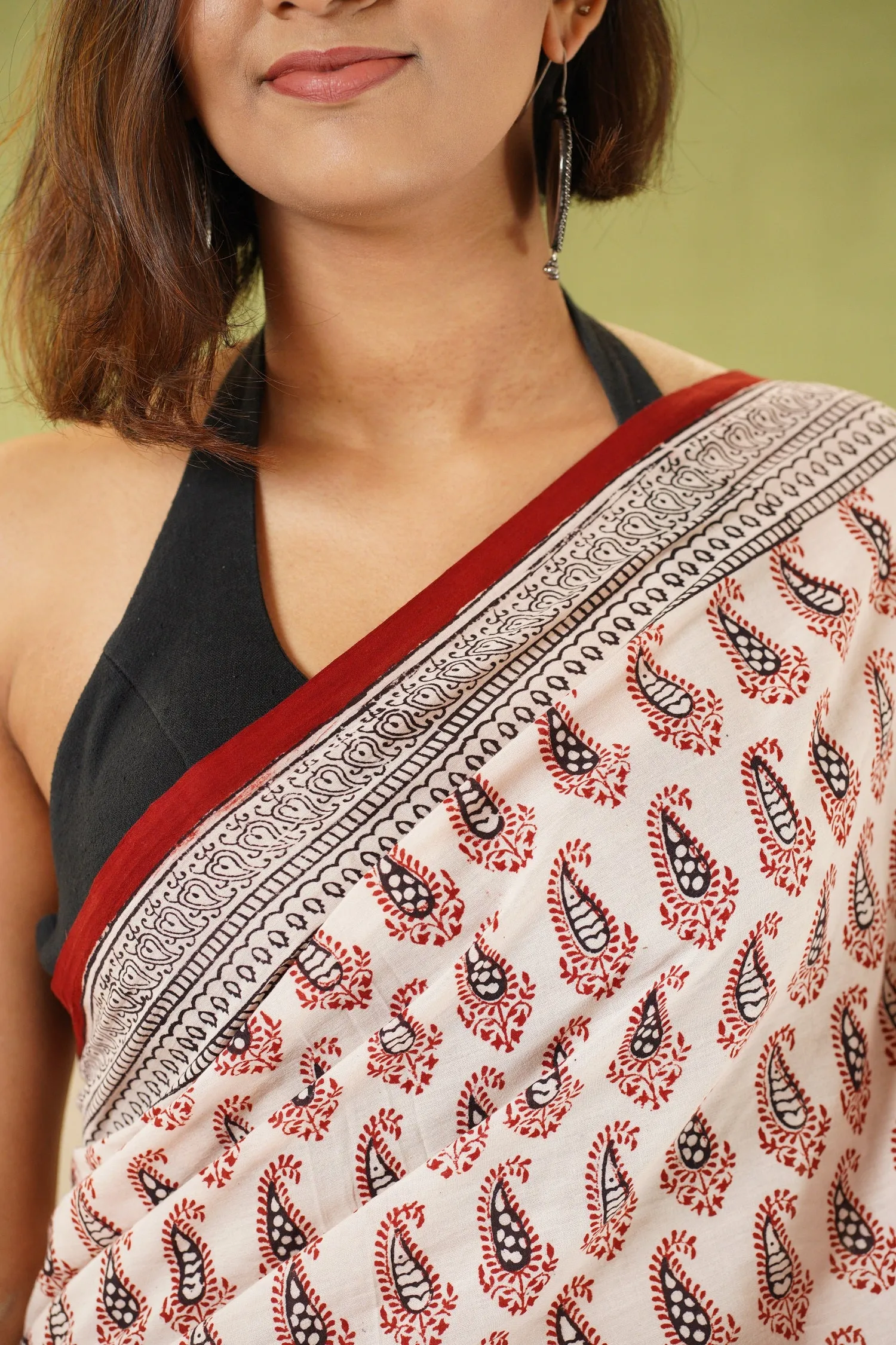 Bagh Hand Block Printed Cotton Saree
