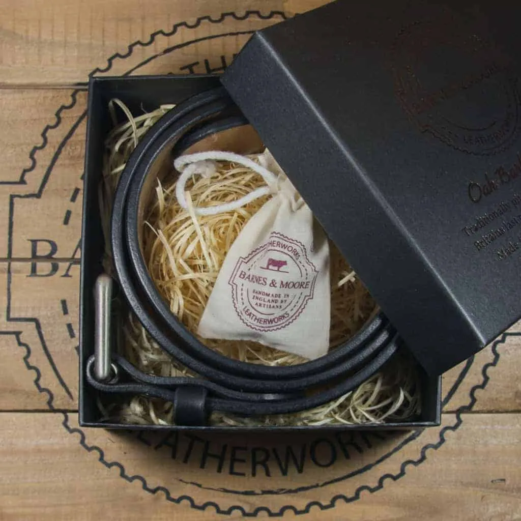 Barnes & Moore Heavyweight Belt - Oak Bark Black/Nickel