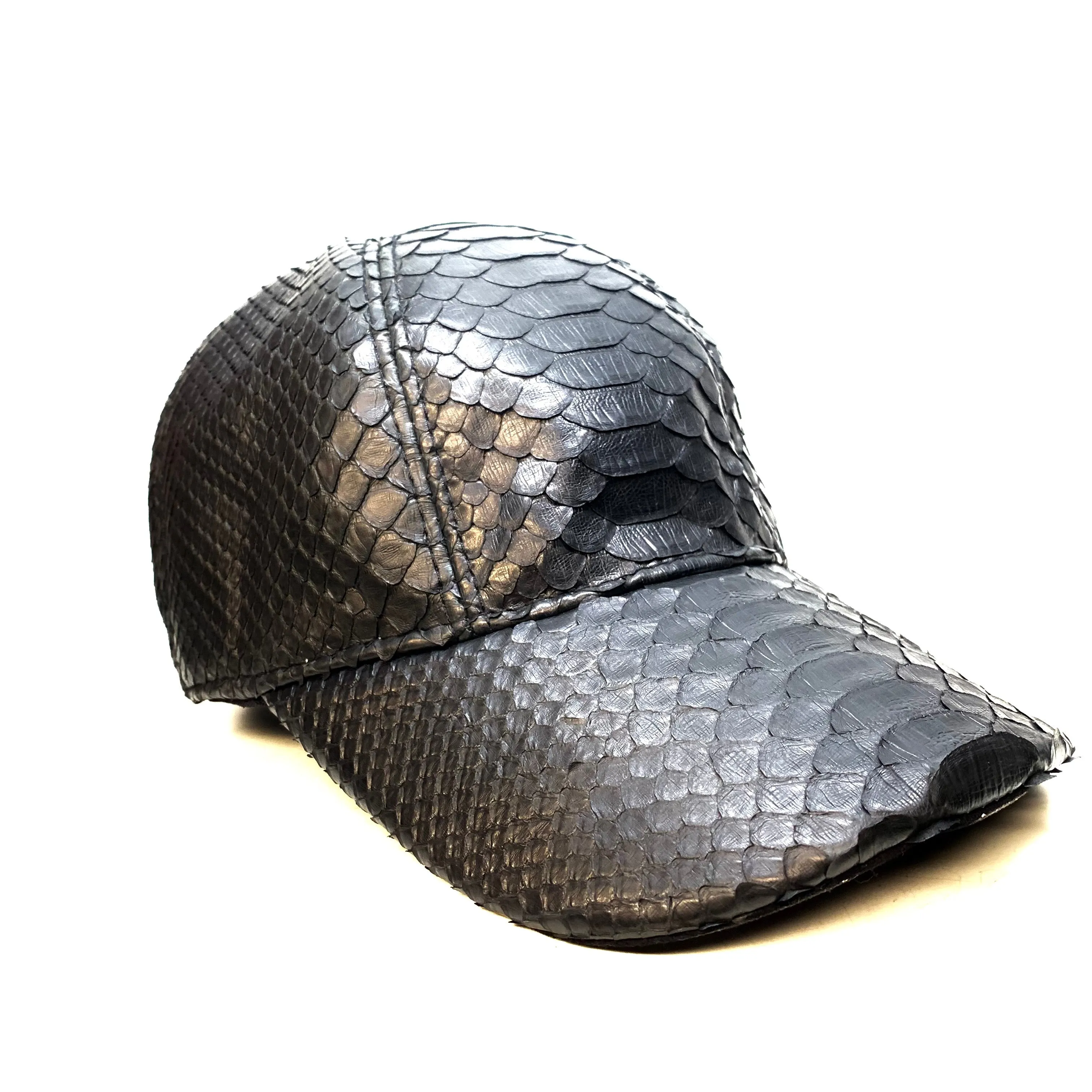 Barya NewYork All-Over Black Python Strap-Back Base Ball Hat