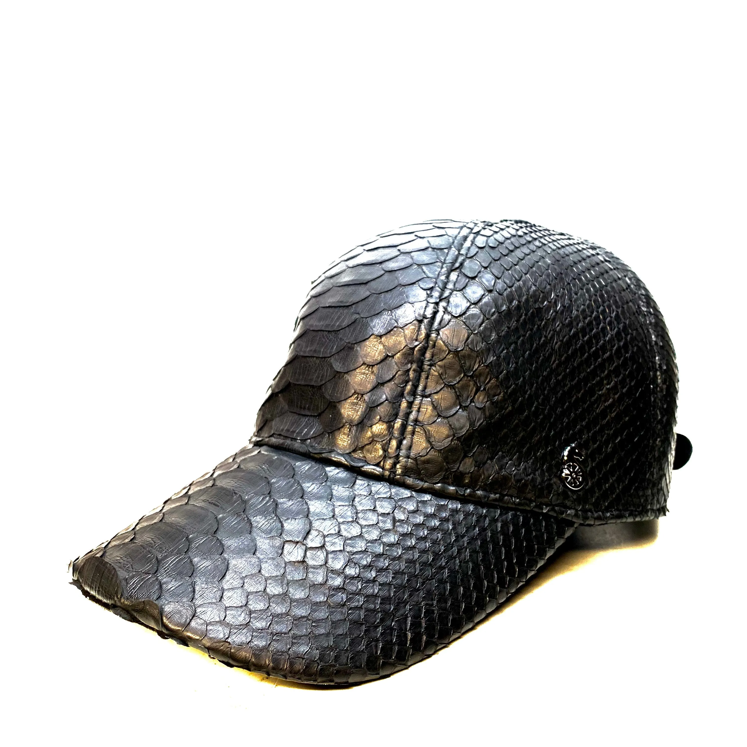 Barya NewYork All-Over Black Python Strap-Back Base Ball Hat