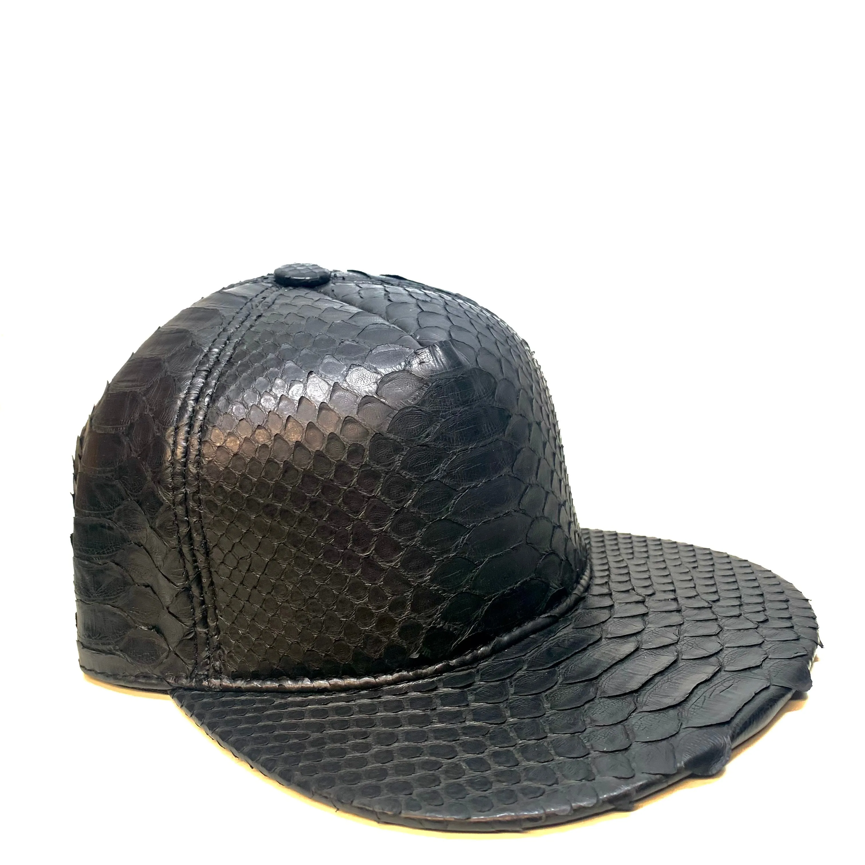Barya NewYork All-Over Black Python Strap-Back Hat