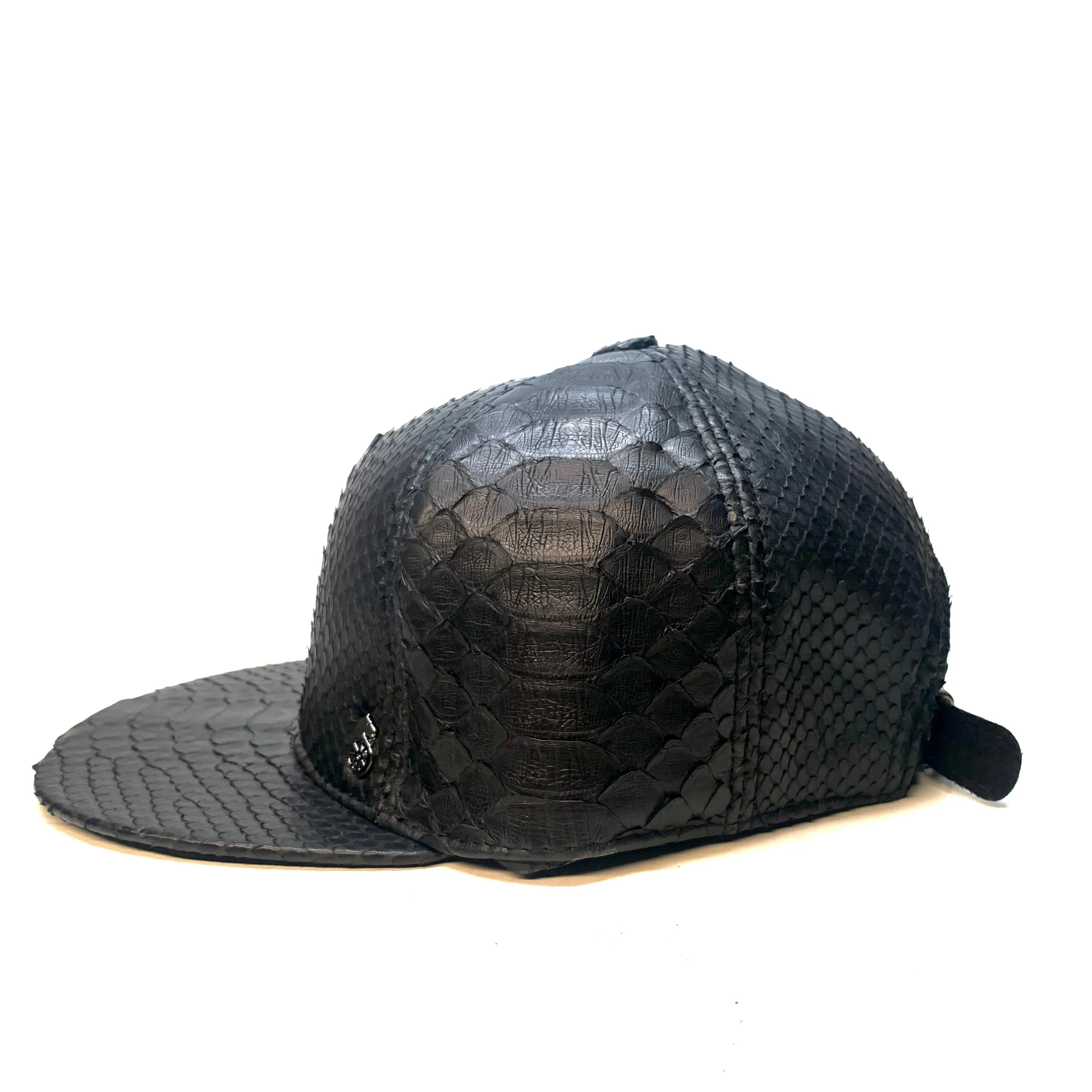 Barya NewYork All-Over Black Python Strap-Back Hat