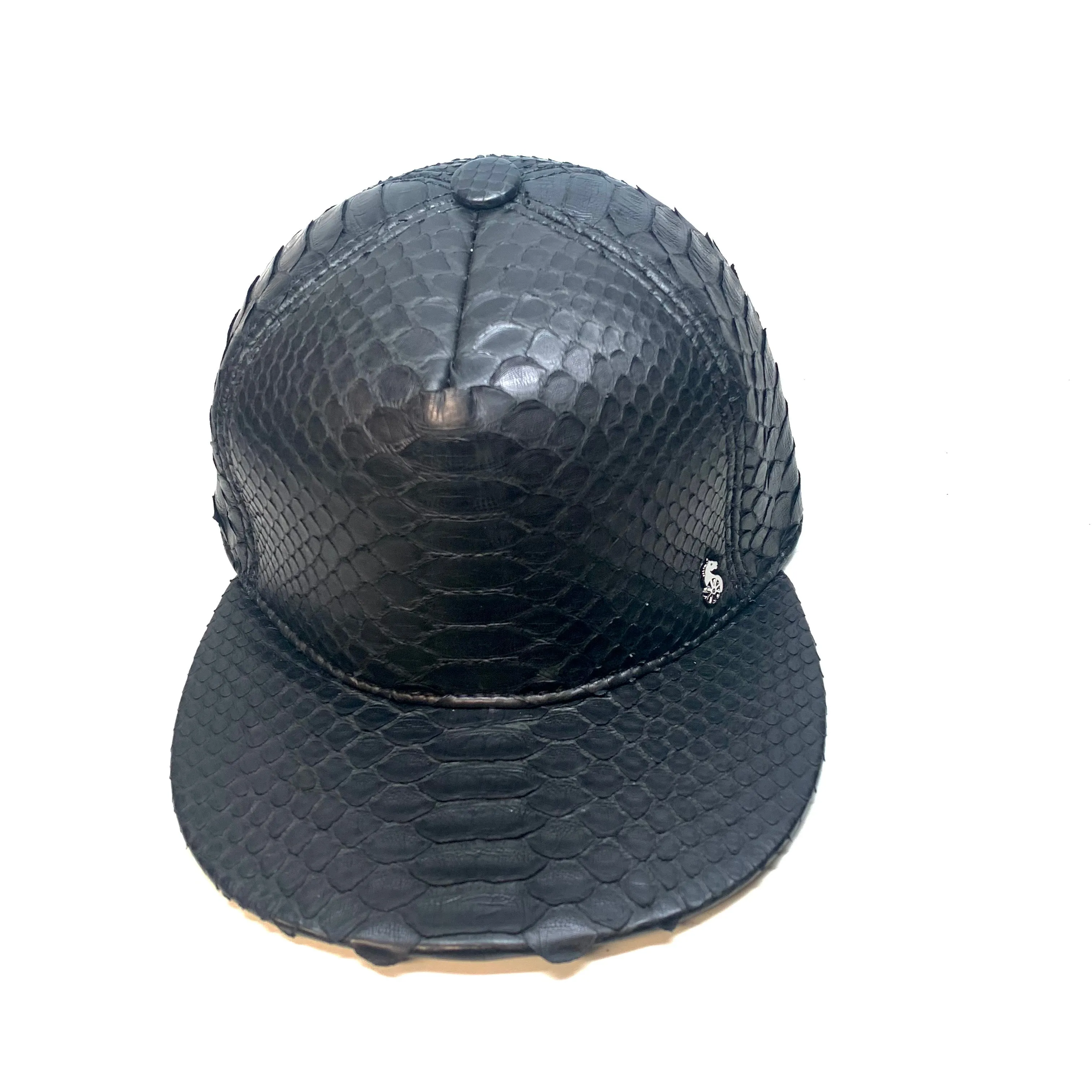 Barya NewYork All-Over Black Python Strap-Back Hat