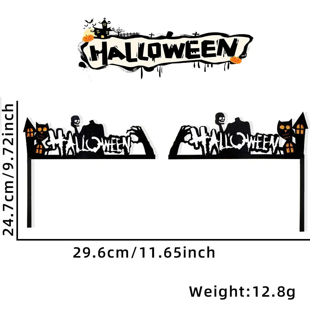Bats Pumpkins Spider Webs Door Frame Halloween Decorative Item