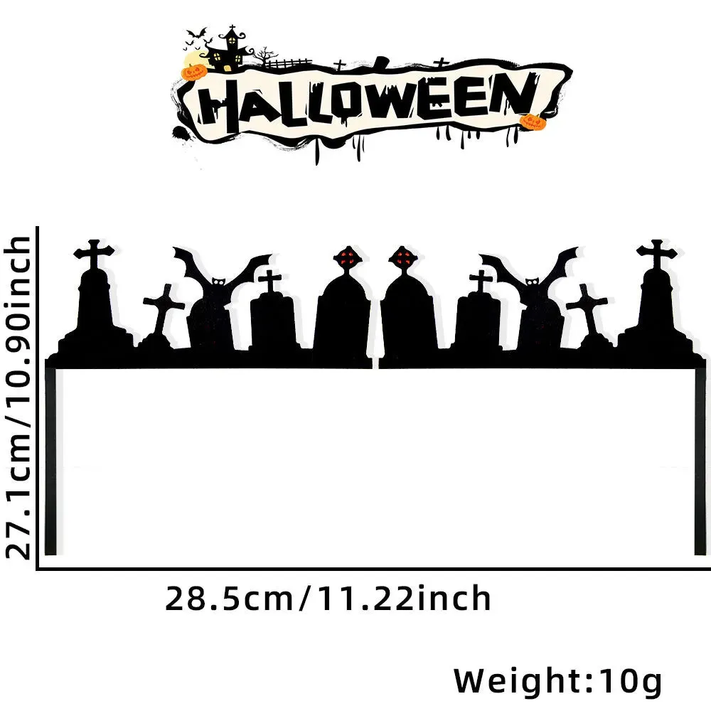 Bats Pumpkins Spider Webs Door Frame Halloween Decorative Item