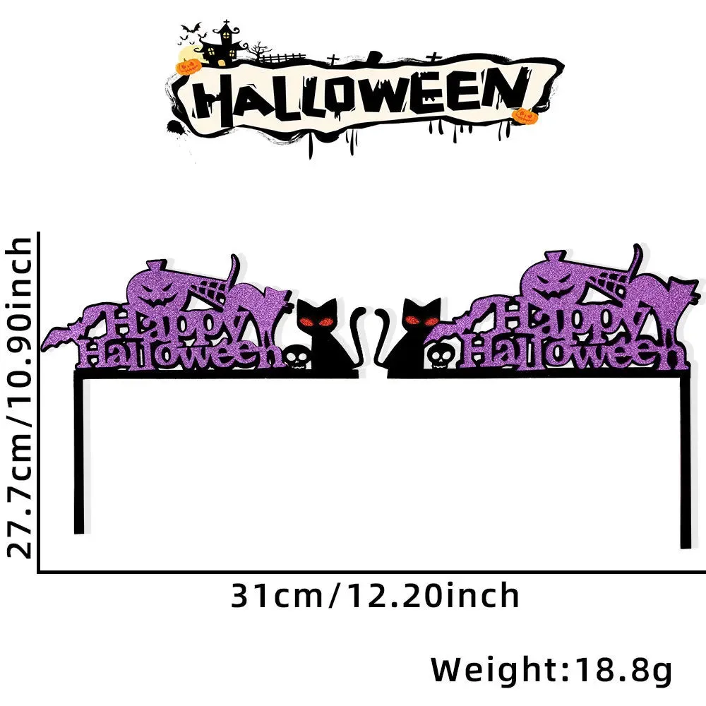 Bats Pumpkins Spider Webs Door Frame Halloween Decorative Item